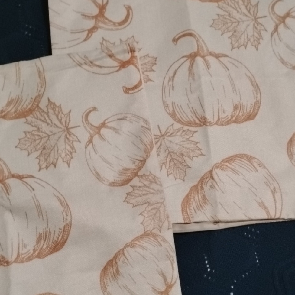 Pumpkin and Leaf Pattern Fabric